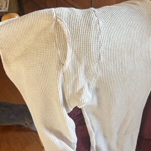 Kids' Beige Waffle Knit Leggings